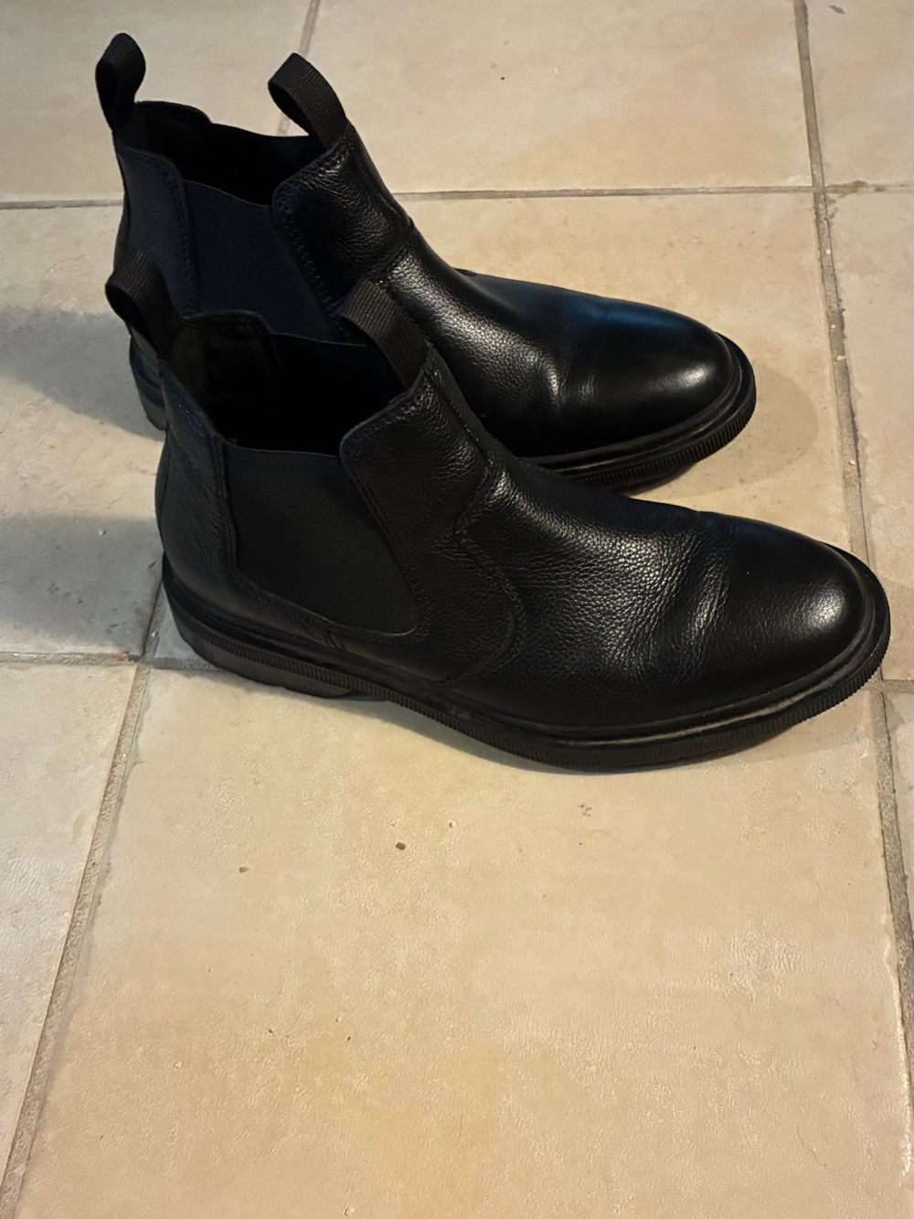 Clarks Black Leather Chelsea Boots - Picture 2 of 7